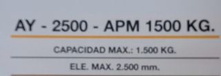 Apilador Hidráulico 1500 Kg