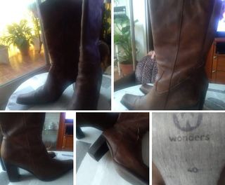 Botas altas Wonders marrones talla 40