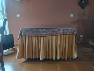 Mesa camilla con cristal