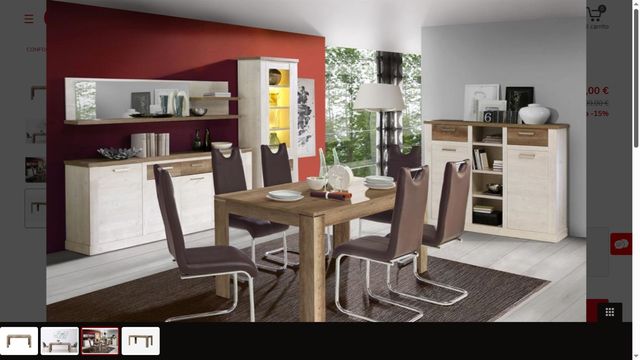 Mesa extensible de madera