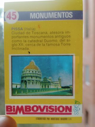 5 Cromos Bimbovisión 1975
