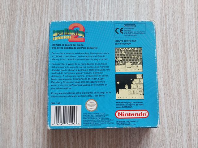 SUPER MARIO LAND 2 ERBE PAL ESPAÑA GAME BOY