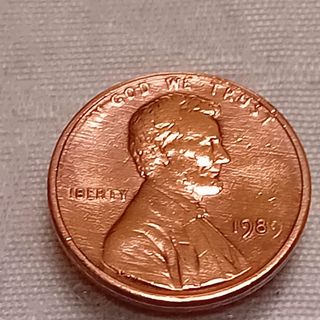 Moneda de 1989 Lincoln Penny error de acuñación