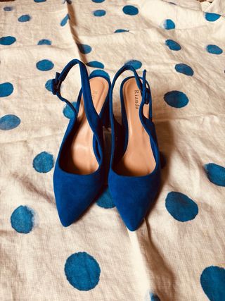 Zapatos de tacón azul talla 40