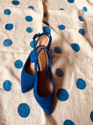 Zapatos de tacón azul talla 40