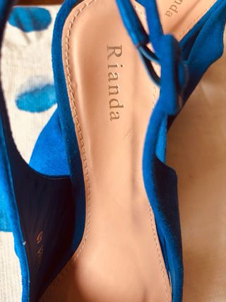 Zapatos de tacón azul talla 40