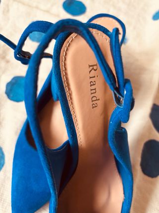 Zapatos de tacón azul talla 40