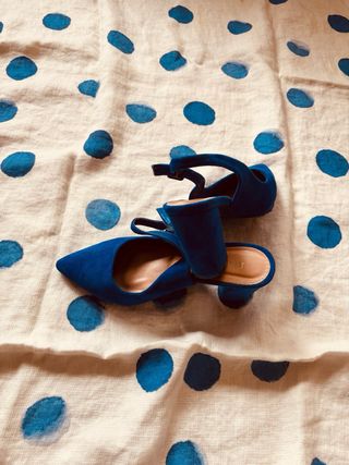 Zapatos de tacón azul talla 40