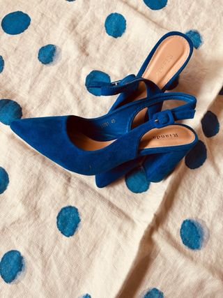 Zapatos de tacón azul talla 40