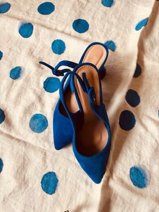 Zapatos de tacón azul talla 40