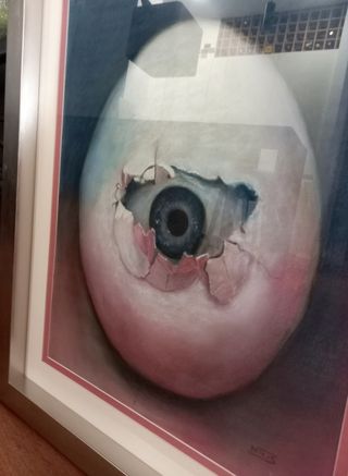 Cuadro surrealista vintage firmado Nais
