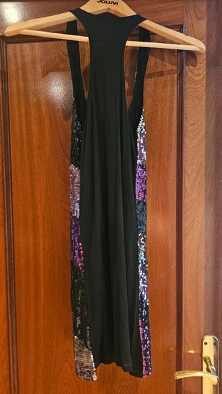 Vestido Bershka lentejuelas multicolor