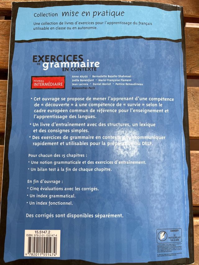 Exercices De Grammaire En Contexte: Niveau Inte...