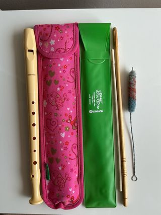 Flauta dulce Hohner con fundas y limpiadores