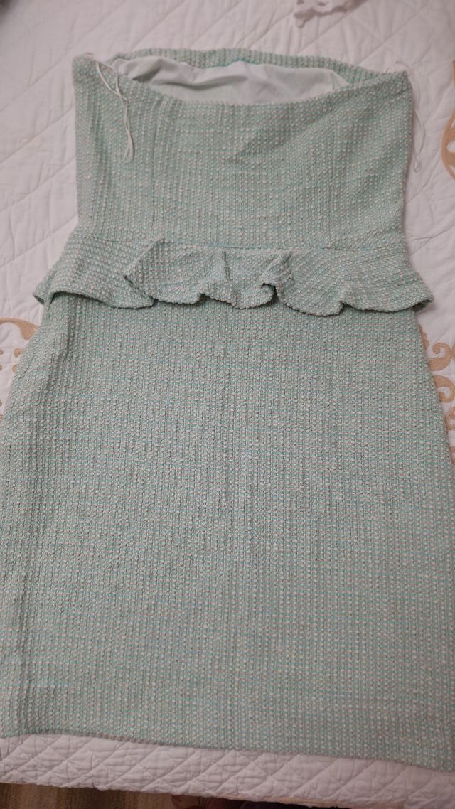 Minivestido azul y blanco