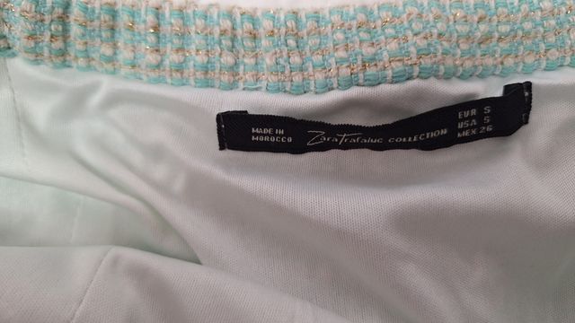 Minivestido azul y blanco