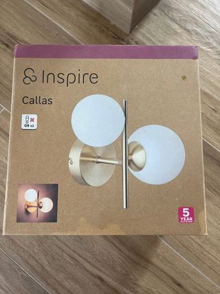 Lámpara Inspire Calla 2 luces G9 cristal SIN ABRIR
