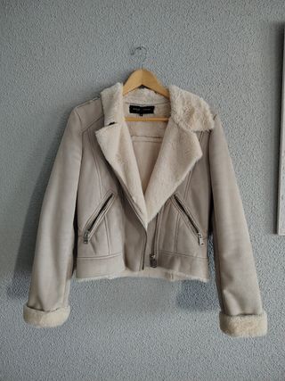 Chaqueta borreguillo beige