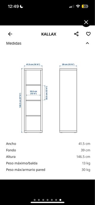 Estantería KALLAX Ikea Blanca