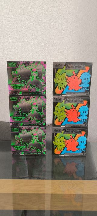 ETB Paldea Evolved y Shrouded Fable Pokemon 