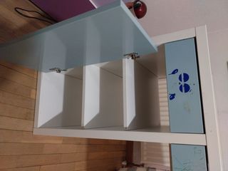 Escritorio Infantil Ikea Azul y Blanco