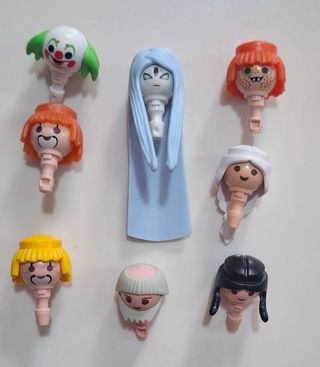 Lote de cabezas de Playmobil.