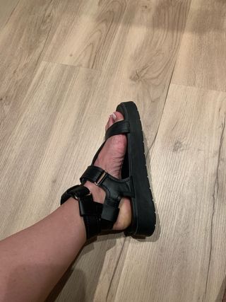 Sandalias negras mujer Mango de plataforma