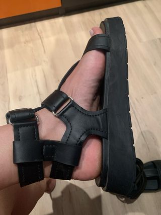 Sandalias negras mujer Mango de plataforma