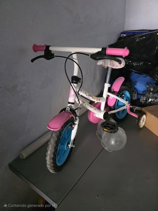 Bicicleta infantil unicornio rosa y azul