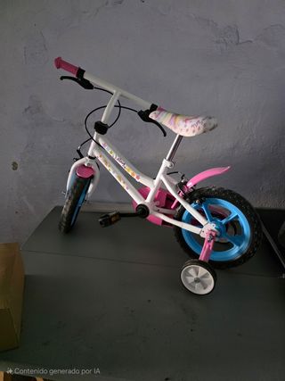 Bicicleta infantil unicornio rosa y azul