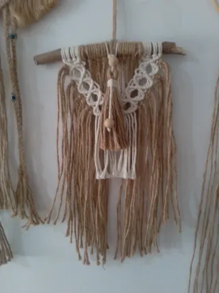 Tres piezas un mismo latido macrame