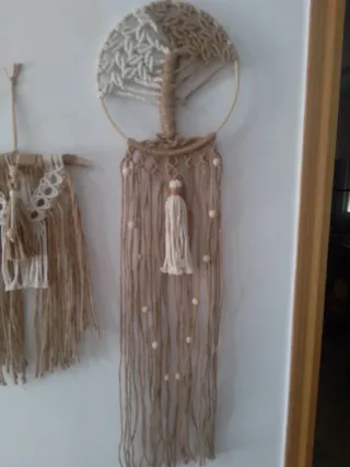 Tres piezas un mismo latido macrame