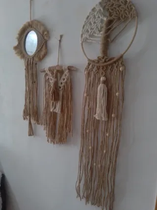 Tres piezas un mismo latido macrame