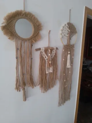 Tres piezas un mismo latido macrame