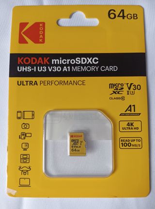 Scheda Micro SD KODAK 64GB UHS-I U3 V30 A1