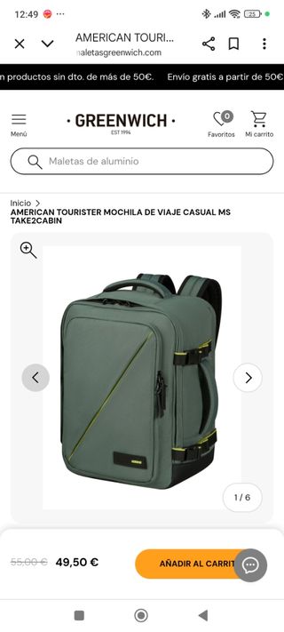 Mochila cabina American Tourister