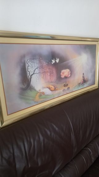 Cuadro Decorativo Romántico Dorado