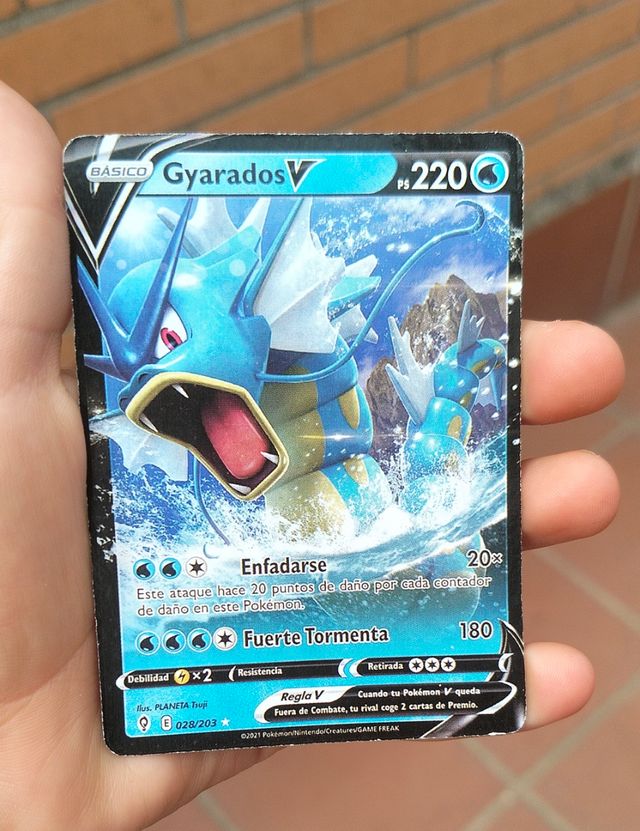 Carta Pokmon Gyarados V Bsico de segunda mano por 5 EUR en Fuenlabrada en WALLAPOP Carta Pokmon Gyarados V Bsico de segunda mano por 5 EUR en Fuenlabrada en WALLAPOP