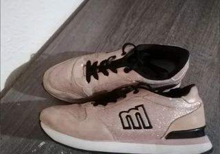 Zapatillas Mustang Mujer/Niña Rosa/Plata