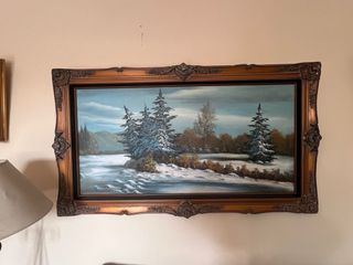 Cuadro Óleo Paisaje Invernal