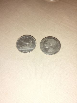 Lote 10 monedas plata siglo XIX y XX