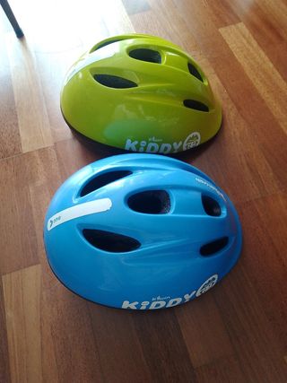 Cascos Bici Niños Kiddy (Verde y Azul)