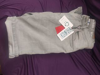 Pantalón corto vaquero gris hombre T.36