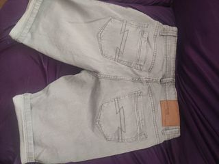 Pantalón corto vaquero gris hombre T.36