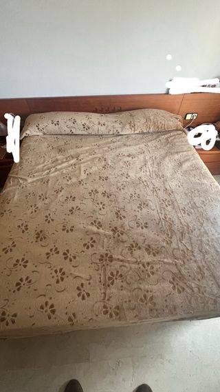 Colcha dorada/marrón para cama 135/150cm