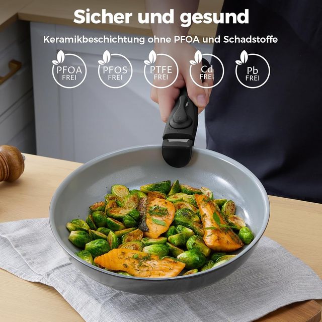 Juego de ollas asa extraíble de 17 piezas NUEVO