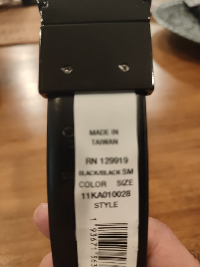 Cinturón Calvin Klein Hombre Negro Talla S/P,30/32