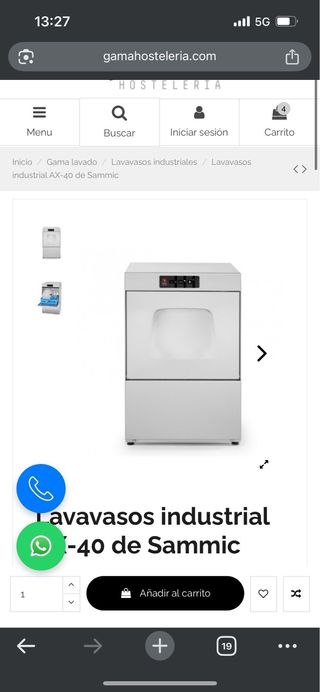 lavavasos sammic ax40