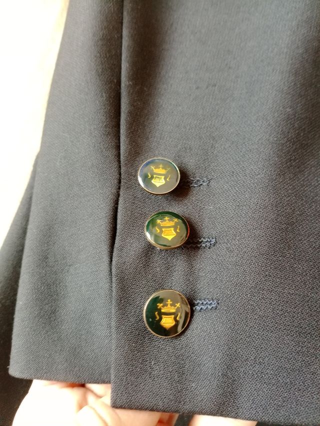 Americana cruzada azul hombre