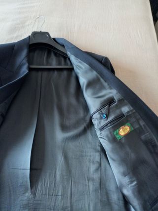 Americana cruzada azul hombre